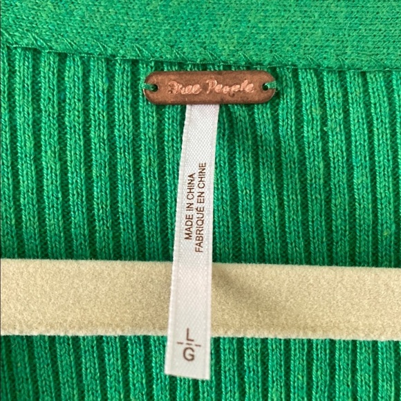 Free People Green Button-Up Knit Dress Size L (NWT) - Picture 3 of 11